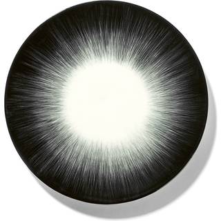 Serax - Plate Dé White/Black Var 5 - Assietter - Ann Demeulemeester - Sort,Hvid