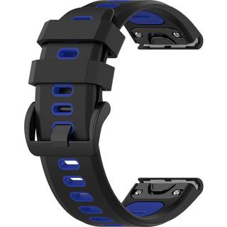 Garmin Fenix 5/6 armbånd silikone Sort/blå