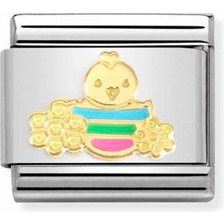 Nomination Charm - COMPOSABLE CLASSIC Osterküken mit Blumen - 030272/75 - gold