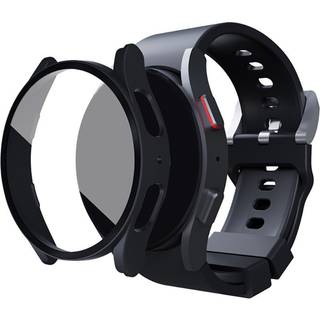 Samsung Galaxy Watch 4 / 5 (44mm) Hård Plast Case m. Indbygget Skærmbeskyttelse - Sort