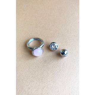 DYRBERG/KERN COMPLIMENTS SET 9 RING TF 10678 (Silver, ONESIZE)
