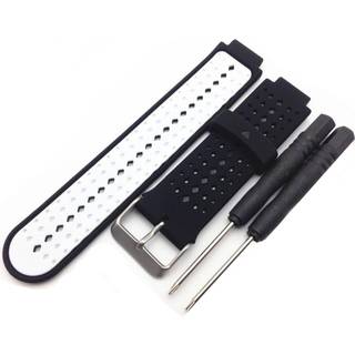 Universal Garmin Forerunner Silicone Dots Rem Sort / Hvid