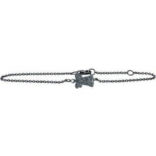 Skytsengel armbånd i sort sølv - Lukket