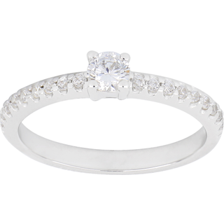 Siersbøl ring i sølv med cubic zirkonia