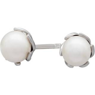 6 mm ørestikker m/perle sølv