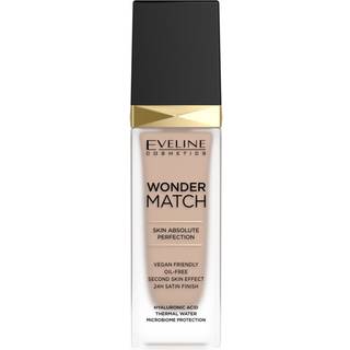 Eveline Cosmetics Wonder Match Langtidsholdbar flydende foundation med hyaluronsyre Skygge 35 Sunny Beige 30 ml - 30 ml