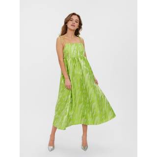 Vero Moda dame kjole VMVARIOUS - Bright Chartreuse Jacquard - XS
