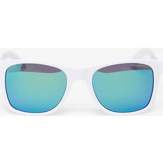 Solbriller Horsefeathers Foster Sunglasses Gloss White/Mirror Green Universal - Mirror Green - Universal