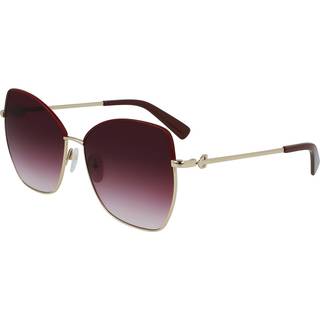 LONGCHAMP Kvinde LO156SL 722 Solbriller Metal Guld Rød Sommerfugl Skygge