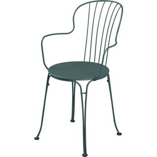 Fermob - Opéra+ Armchair, Storm Grey - Udendørs spisebordsstole - Grå - Metal