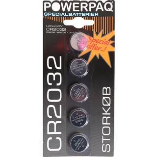 Powerpaq Lithium CR2032 knapcelle batteri - 5 stk.
