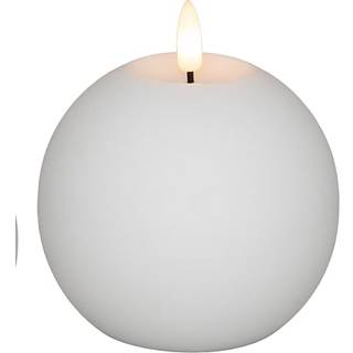 LED lys Real flame kuglelys Ø: 10 cm - Hvid (På lager i varehus)