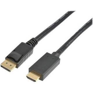Prokord Displayport Til Hdmi 2m Sort - Guldbelagt 2m. Displayport Hdmi Sort