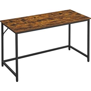 Vasagle Slim Kontorbord 140 x 60 x 75,7 cm, Enkel montering, Stål, Vintage Brun/Sort