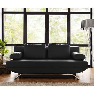 Schlafsofa Cady 200x90 cm Schwarz mit Schlaffunktion
