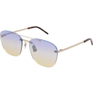 SAINT LAURENT Unisex SL 309 RIMLESS 004 Solbriller Metal Guld Violet Pilot Normal Skygge