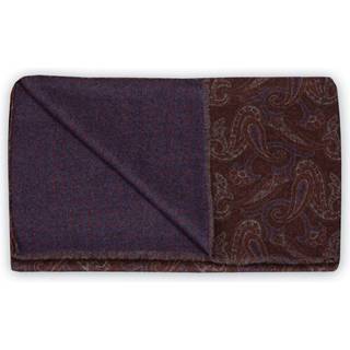 Doubleprint Wollschal mit Paisleys Braun