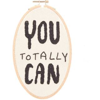 Punch Needle Packung Bild You Totally Can oval 13x21cm