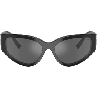 Tiffany Kvinde TF4217 80016G Solbriller Acetat Sort Grå Geometrisk Spejlet Spejl