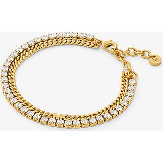 MK Precious Metal-Plated Brass Double Chain Tennis Bracelet - Gold - Michael Kors - ONE SIZE