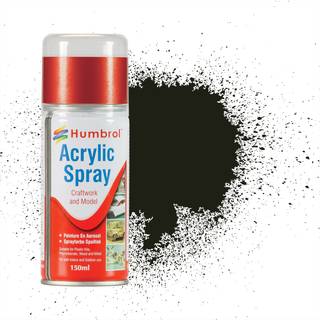 HUMBROL ACRYLIC HOBBY SPRAY 150ML No 163 Dark Green Satin