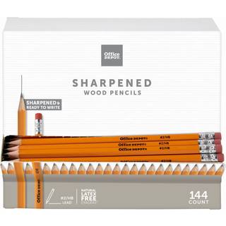 Office Depot Brand Gravity Feed Woodcase Pre-Sharpened Pencils 2,2 mm Hb Hardness Yellow Box med 144 blyanter
