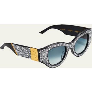 Anna-Karin Karlsson LUCKY GOES TO VEGAS Ice Krystalklar 49 Solbriller Kvinder Black - Ice Crystal with Swarovski Crystals - 49mm