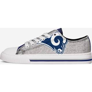 Foco Los Angeles Rams NFL Womens Glitter Low Top Canvas Shoes - 7