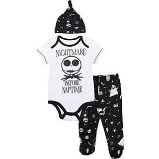 Disney Nightmare Before Christmas Jack Skellington Oogie Boogie Sally Infant Baby Boys Bodysuit Pants and Hat 3 Piece Outfit Set 18 m?neder