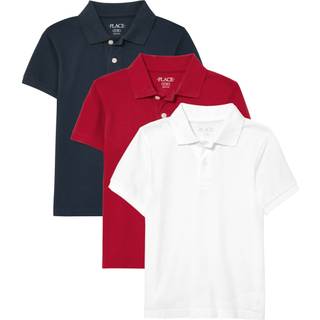 B?rnene placerer drenge kort?rmet pique polo shirt klassisk rednauticowhite 3 pak store os