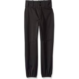Alleson Athletic Boys Youth Elastic Bottom Baseball Pants Black Medium