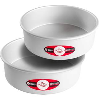 Fat Daddios anodiserede aluminiumsrunde kagepander 2 stykke s?t 9 x 3 tommer