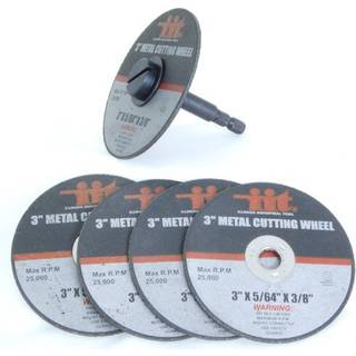 3 """" Metalsk?ringshjul m/ 1/4 """" dorn 5pc #80210
