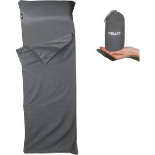 Frelaxy sovepose Liner Varmt vejr Ultralight Comfy & Easy Care Travel & Camping Sheet With Pillow Pocket 4 Seasons Kold voksne & b?rn (m?rkegr? -
