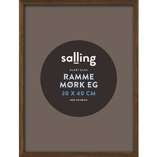 Ramme i mørk egetræslook m. glas - 30x40 cm (På lager i varehus)