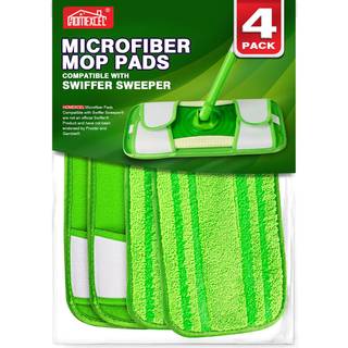 Homexcel Microfiber Mop Pads kompatible med Swiffer Sweeper MOPS Genanvendelig og maskinvaskbar gulvmoppepude p?fyldning Mop Hovedudskiftninger t