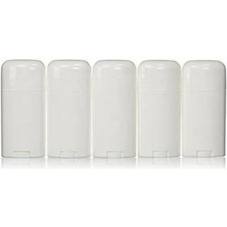 Deodorant container oval tom 2,65 oz/30 ml - Twist -up genopfyldbart plastrør til DIY deodoranter Pakke af (5) af Yellow Brick Road