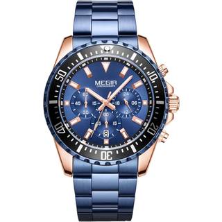 Megir Aviator MS2064GRE-BE-2N0 - Herre - 44 mm - Analog - Quartz - Mineralglas