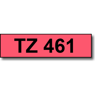 Brother TZe-461 Sort tekst / Rød tape 36 mm x 8 m tape - Kompatibel