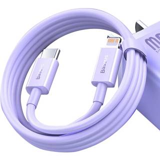 Baseus USB-C til Lightning kabel 20W PD, 1m - Lilla