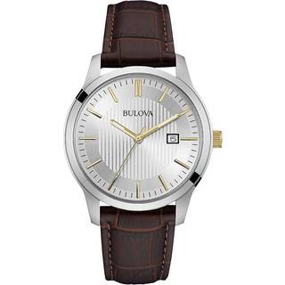 Bulova 98B266 Sølvfarvet/Læder Ø40 mm