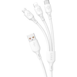 Dudao 3-i-1 USB-kabel - USB-C / microUSB / Lightning 6A 1,2m - Hvid