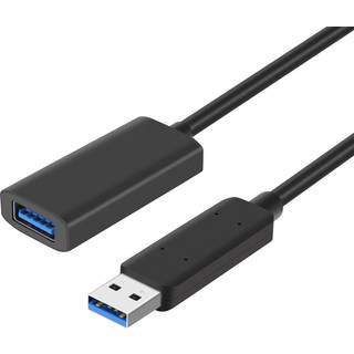 NÖRDIC Active 5m USB3.2 10Gbps USB-A forlængerkabel til Xbox, PS5, Oculus, printer, scanner, Playstation, VR USB-forlængerkabel