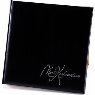 GB Konfirmation album 25x25 sort m/DK tekst sider