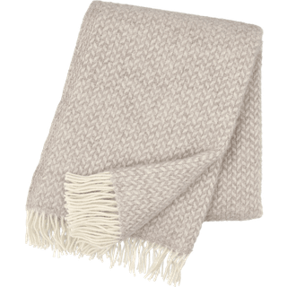Klippan Yllefabrik Polka uldplaid Beige