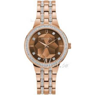 Bulova 98L266 Crystal Brun/Rosaguldtonet stål Ø32 mm