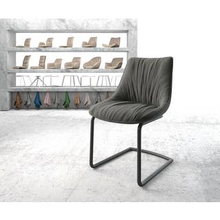 Freischwinger Elda-Flex Strukturstoff Anthrazit Freischwinger rund Schwarz - Anthrazit, Schwarz