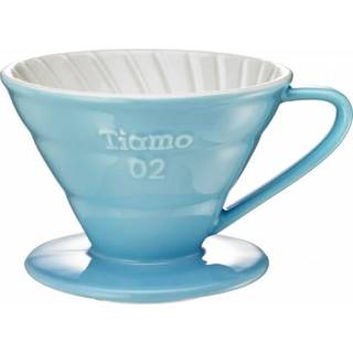 Tiamo Coffee Dripper V02 - Turkisblå