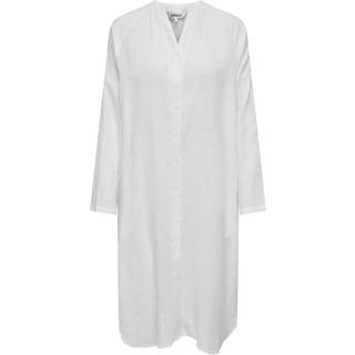 Tokyo Linen Blend Kjole, Bright White, L