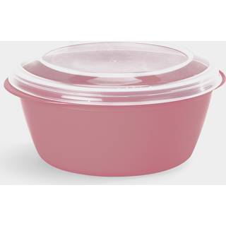 Madkasse Nordiska Plast Everyday Rund, transparent/gammelrosa, 500 ml